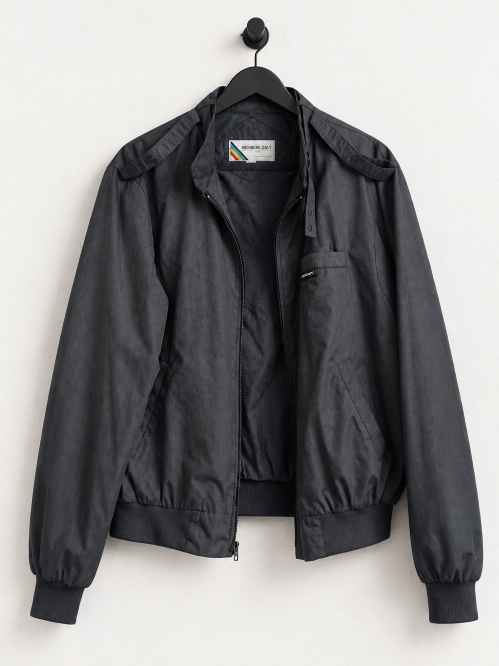 Vintage Members Only Men's Lightweight Shirt Jacket in Dark Gray